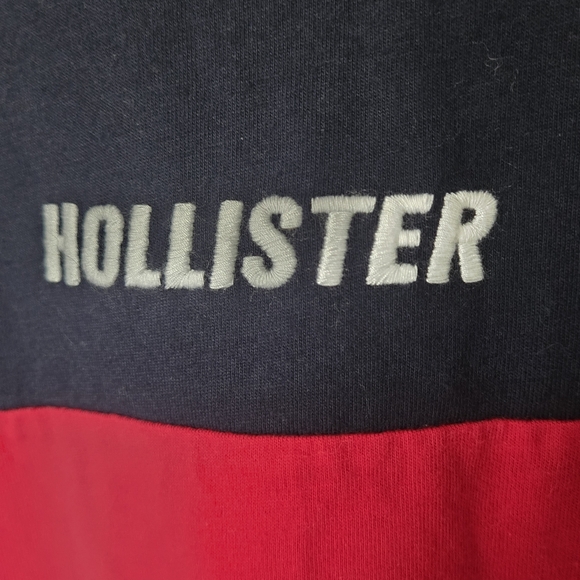 Hollister T-Shirt Sz S NWT Bold Colour Block Logo Tape Short Sleeve Streetwear - Picture 4 of 6